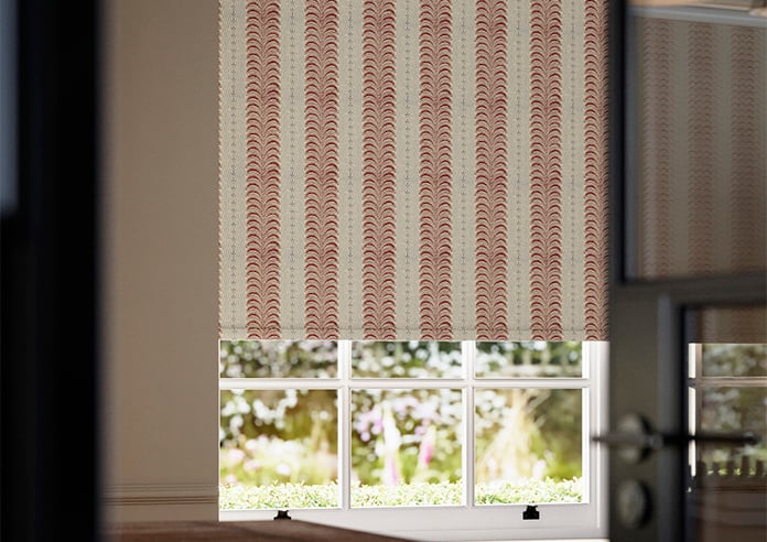 Land & Shore Fintra Stripe (Blackout), Red Blue - Twist&Fit Roller Blind - Image 5